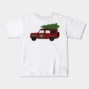 Land Rover Christmas Tree 4x4 Merry X-Mas Kids T-Shirt